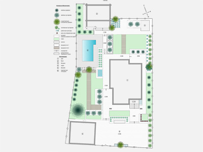 План участка от заказчика выполненый в приложении ArchiCAD, AutoCAD.